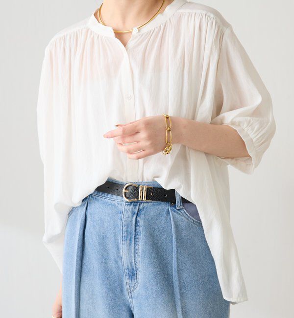 「強撚2WAYシアーボウタブラウス」|シャツ・ブラウス|