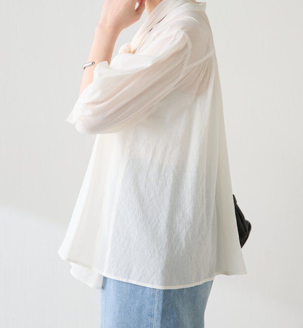  「強撚2WAYシアーボウタブラウス」|シャツ・ブラウス|