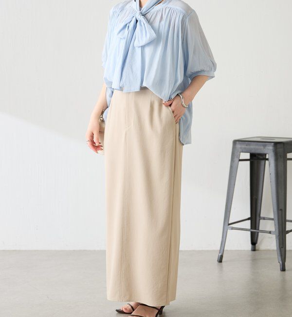  「強撚2WAYシアーボウタブラウス」|シャツ・ブラウス|