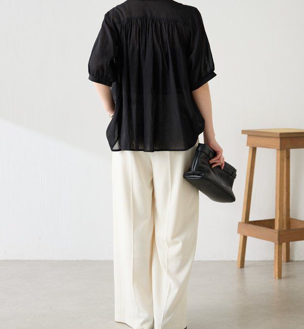  「強撚2WAYシアーボウタブラウス」|シャツ・ブラウス|