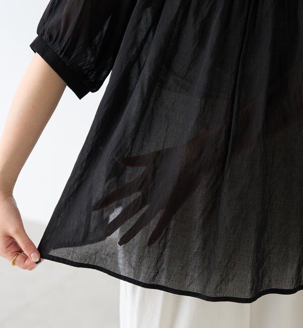  「強撚2WAYシアーボウタブラウス」|シャツ・ブラウス|