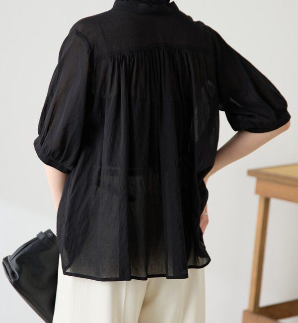  「強撚2WAYシアーボウタブラウス」|シャツ・ブラウス|