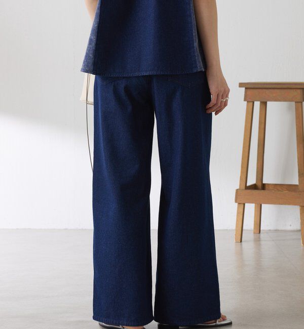  「【夏でも涼しいデニム】Q.anosライトオンスタックデニム」|デニム|