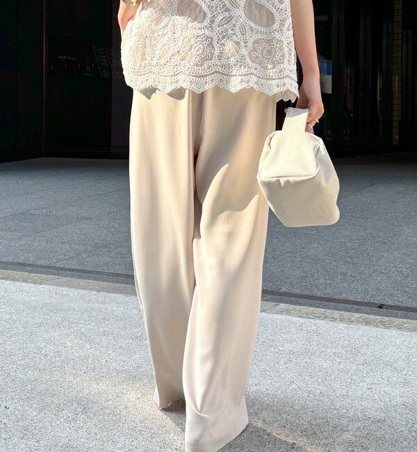  「【累計販売数3万枚突破/21色4サイズ展開！】タックワイドパンツ」|チノ|