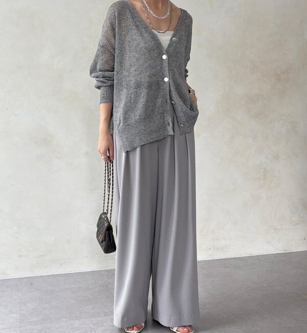  「【累計販売数3万枚突破/21色4サイズ展開！】タックワイドパンツ」|チノ|