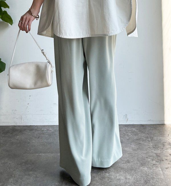  「【累計販売数3万枚突破/21色4サイズ展開！】タックワイドパンツ」|チノ|