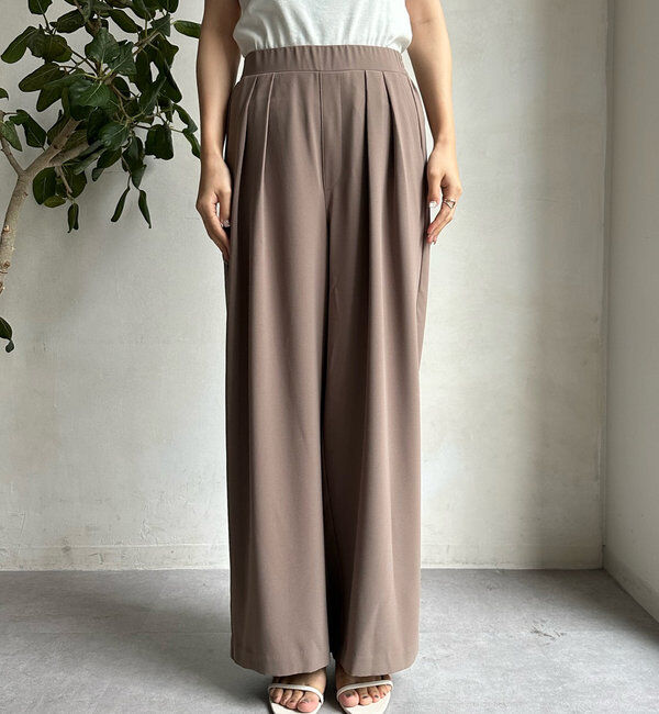  「【累計販売数3万枚突破/21色4サイズ展開！】タックワイドパンツ」|チノ|