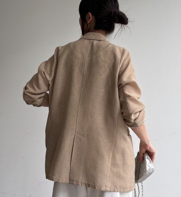  「【ウォッシャブル】シアーダブルジャケット」|テーラードジャケット|