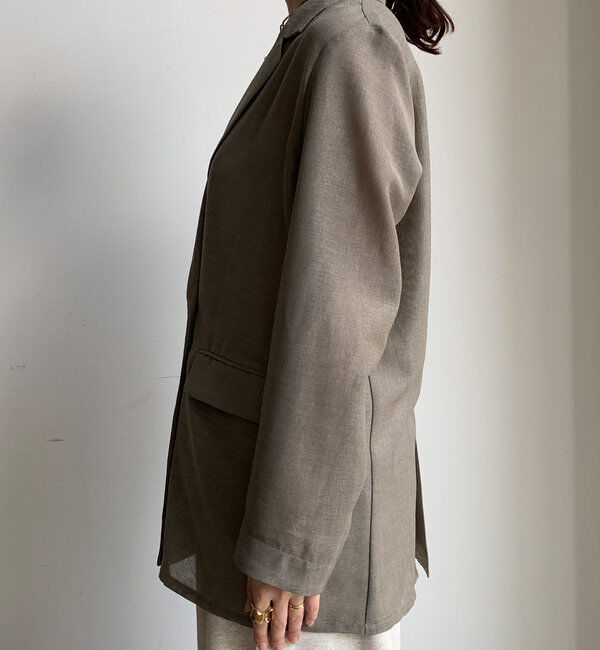  「【ウォッシャブル】シアーダブルジャケット」|テーラードジャケット|