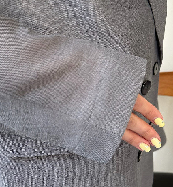  「【ウォッシャブル】シアーダブルジャケット」|テーラードジャケット|