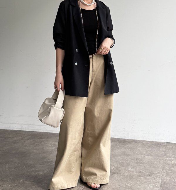  「【ウォッシャブル】シアーダブルジャケット」|テーラードジャケット|