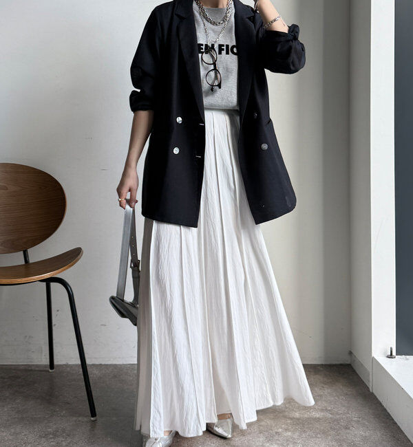  「【ウォッシャブル】シアーダブルジャケット」|テーラードジャケット|