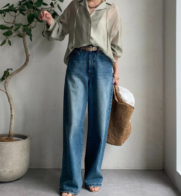  「【完売サイズ再販開始！】ワイドデニム」|デニム|