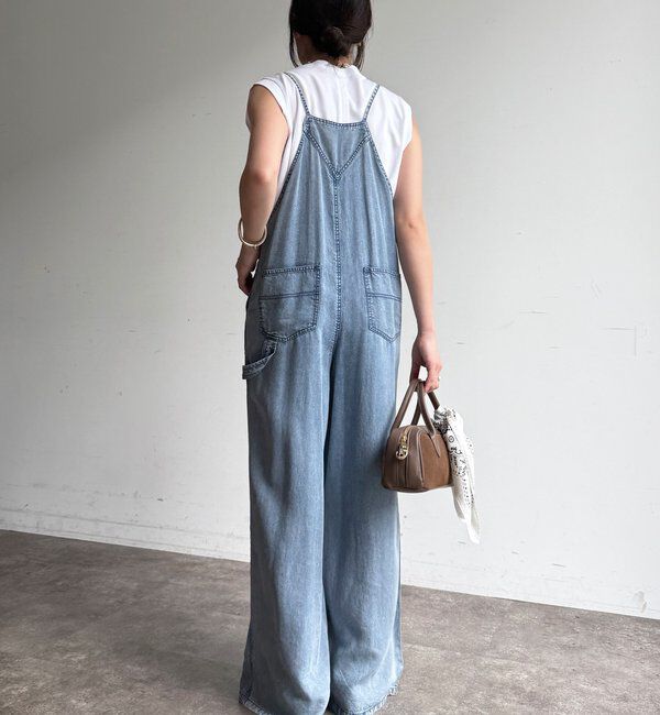  「【新色追加】リヨセルデニムオールインワン」|ワンピース|
