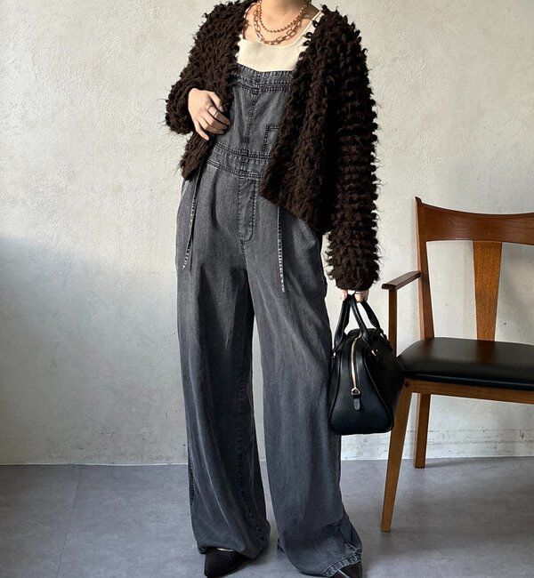  「【新色追加】リヨセルデニムオールインワン」|ワンピース|