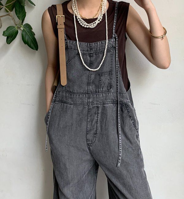  「【新色追加】リヨセルデニムオールインワン」|ワンピース|