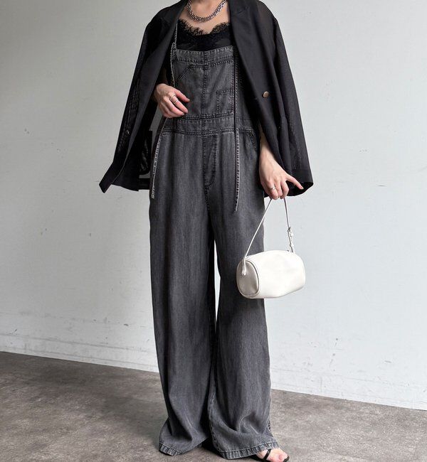  「【新色追加】リヨセルデニムオールインワン」|ワンピース|