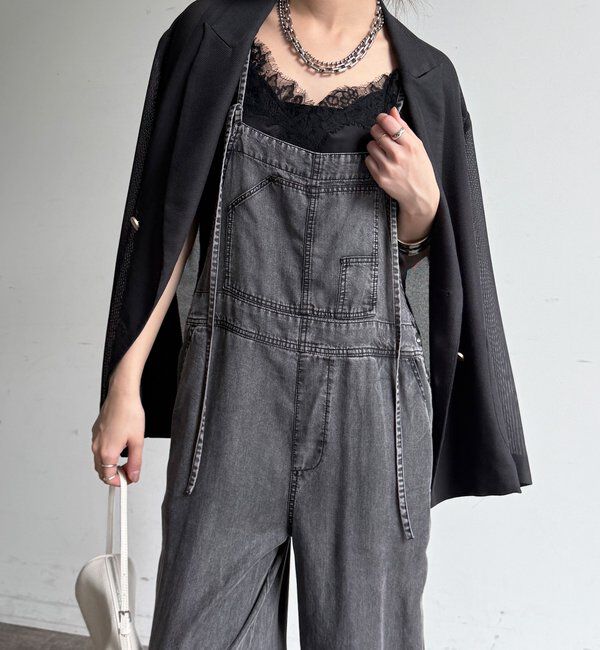  「【新色追加】リヨセルデニムオールインワン」|ワンピース|