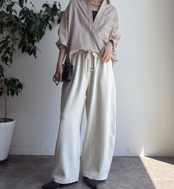  「【WEB限定】ロゴ刺繍ストライプスキッパーシャツ」|シャツ・ブラウス|