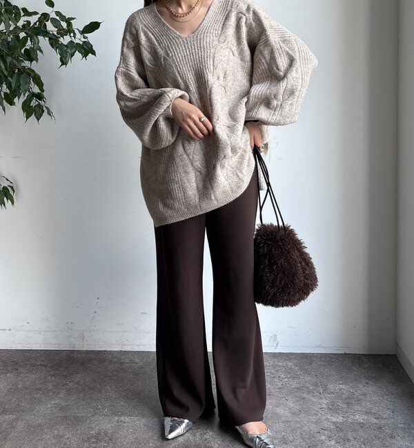  「ボリュームケーブルプルオーバー」|ニット・セーター|