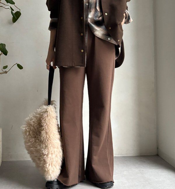  「【WEB限定】セミフレア裏毛パンツ」|チノ|