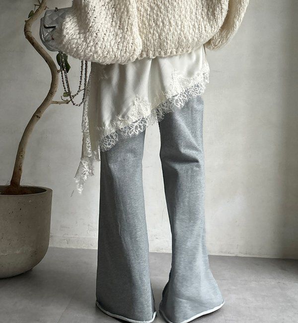  「【WEB限定】セミフレア裏毛パンツ」|チノ|