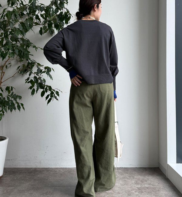  「【WEB限定】袖カラー配色ニットトップス」|ニット・セーター|