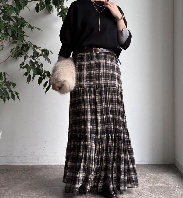  「【WEB限定】袖カラー配色ニットトップス」|ニット・セーター|