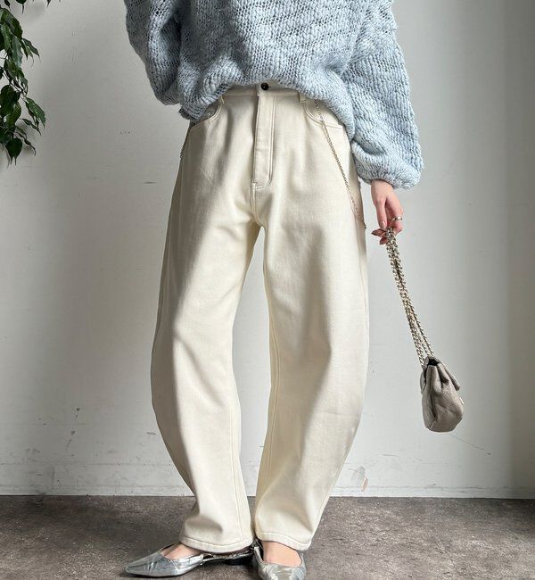  「【WEB限定】裏起毛デニム」|デニム|オフホワイト