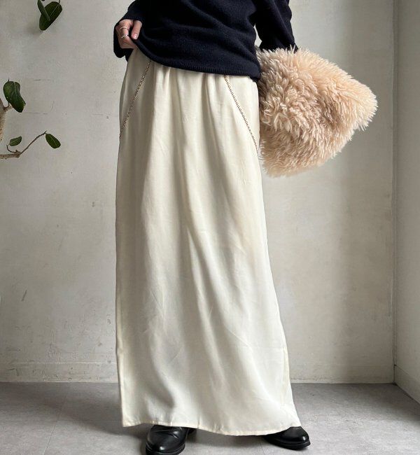  「サテンストレートスカート」|スカート|