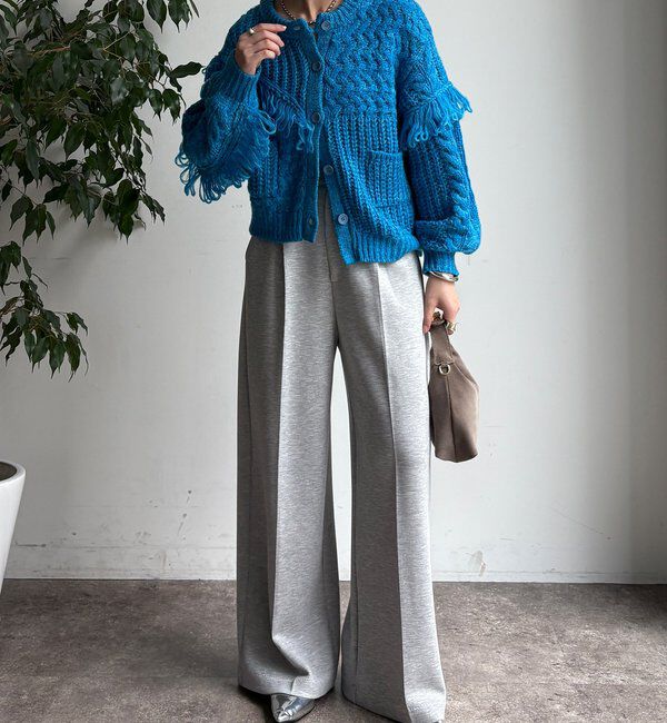  「【WEB限定】フリンジニットカーディガン」|カーディガン|