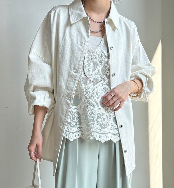  「リヨセルツイルシャツ」|シャツ・ブラウス|オフホワイト