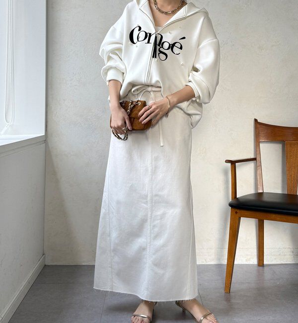  「【WEB限定】パール＋ロゴジップパーカー」|Tシャツ・カットソー|