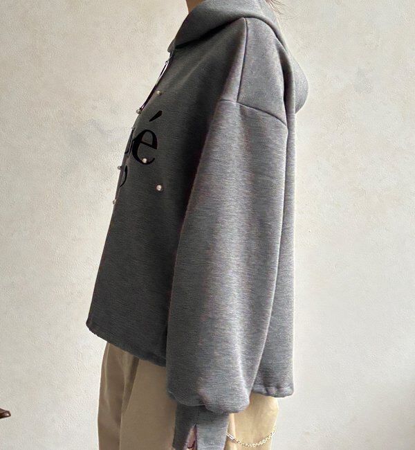  「【WEB限定】パール＋ロゴジップパーカー」|Tシャツ・カットソー|