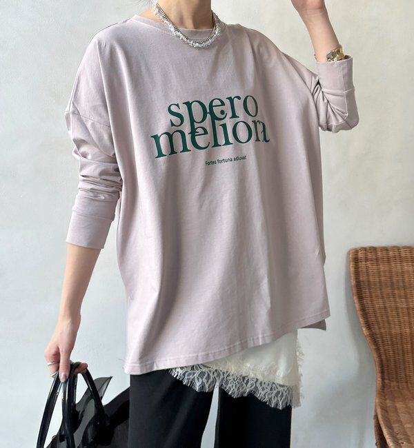  「【WEB限定】オーバーサイズロゴロンTEE」|Tシャツ・カットソー|ベージュ