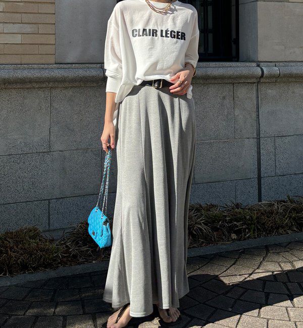  「袖リブバックボタンジョーゼットロゴプルオーバー」|シャツ・ブラウス|