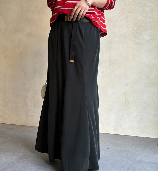  「カットマーメイドスカート」|スカート|ブラック