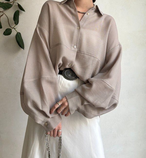  「メッシュシャツ」|シャツ・ブラウス|ベージュ