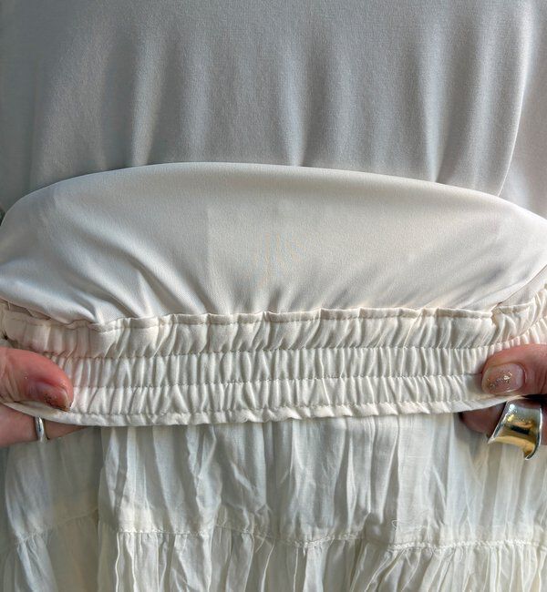  「【WEB限定】クリンクル加工ティアードスカート」|スカート|