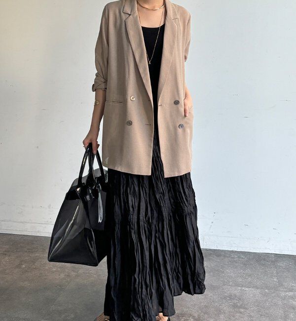  「【WEB限定】クリンクル加工ティアードスカート」|スカート|