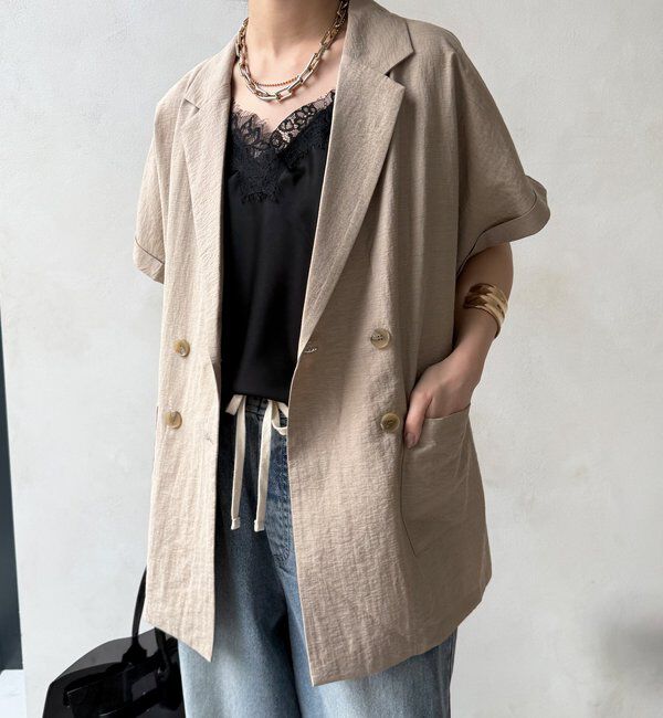  「【WEB限定/セットアップ可能】ショートスリーブジャケット」|テーラードジャケット|