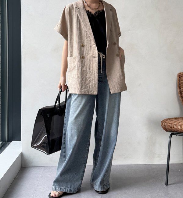  「【WEB限定/セットアップ可能】ショートスリーブジャケット」|テーラードジャケット|