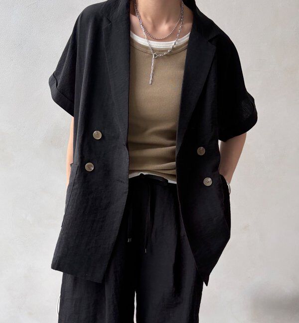  「【WEB限定/セットアップ可能】ショートスリーブジャケット」|テーラードジャケット|