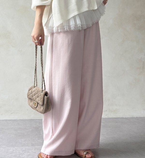  「【WEB限定】タンブラーブッチャーイージーパンツ」|チノ|ピンク