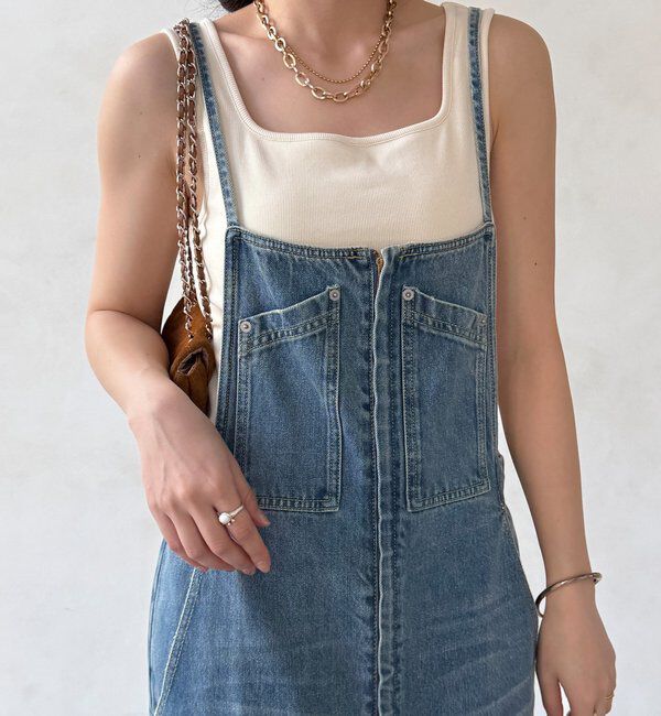  「【WEB限定】テレコカップ付スクエアタンク」|Tシャツ・カットソー|