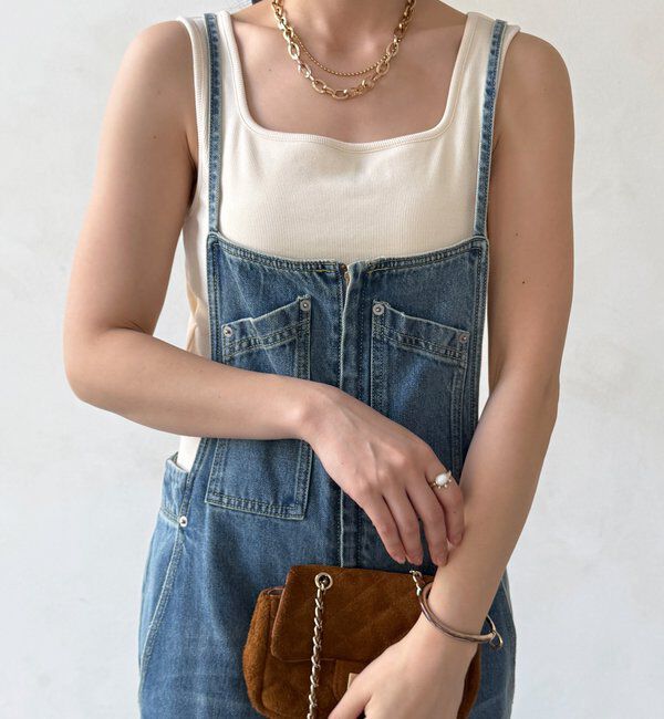  「【WEB限定】テレコカップ付スクエアタンク」|Tシャツ・カットソー|