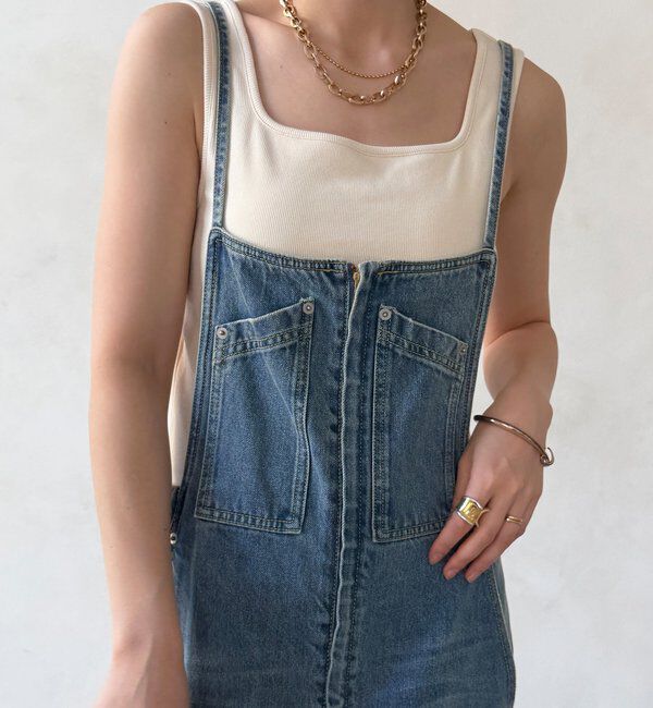  「【WEB限定】テレコカップ付スクエアタンク」|Tシャツ・カットソー|