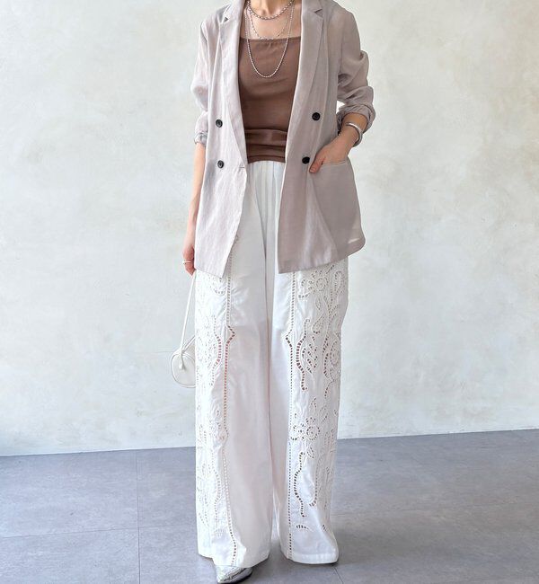  「【WEB限定】テレコカップ付スクエアタンク」|Tシャツ・カットソー|