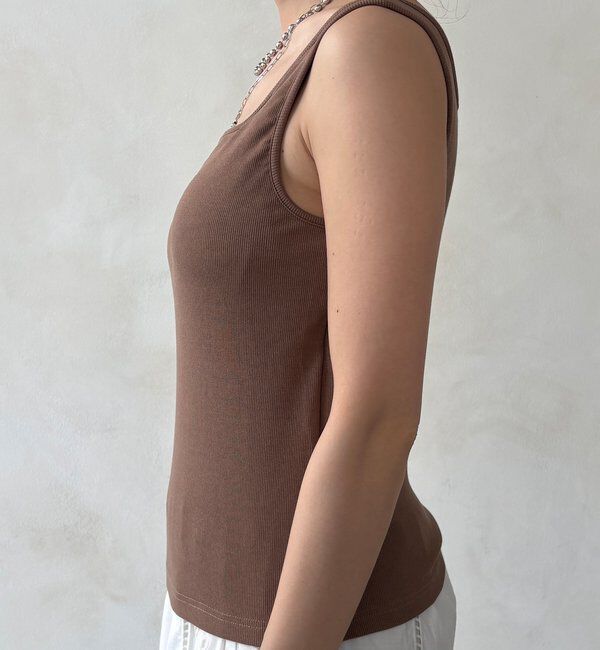  「【WEB限定】テレコカップ付スクエアタンク」|Tシャツ・カットソー|