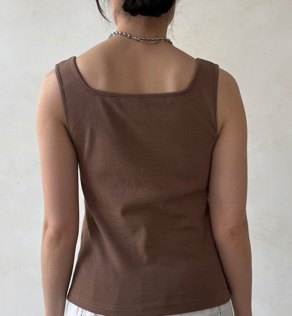  「【WEB限定】テレコカップ付スクエアタンク」|Tシャツ・カットソー|